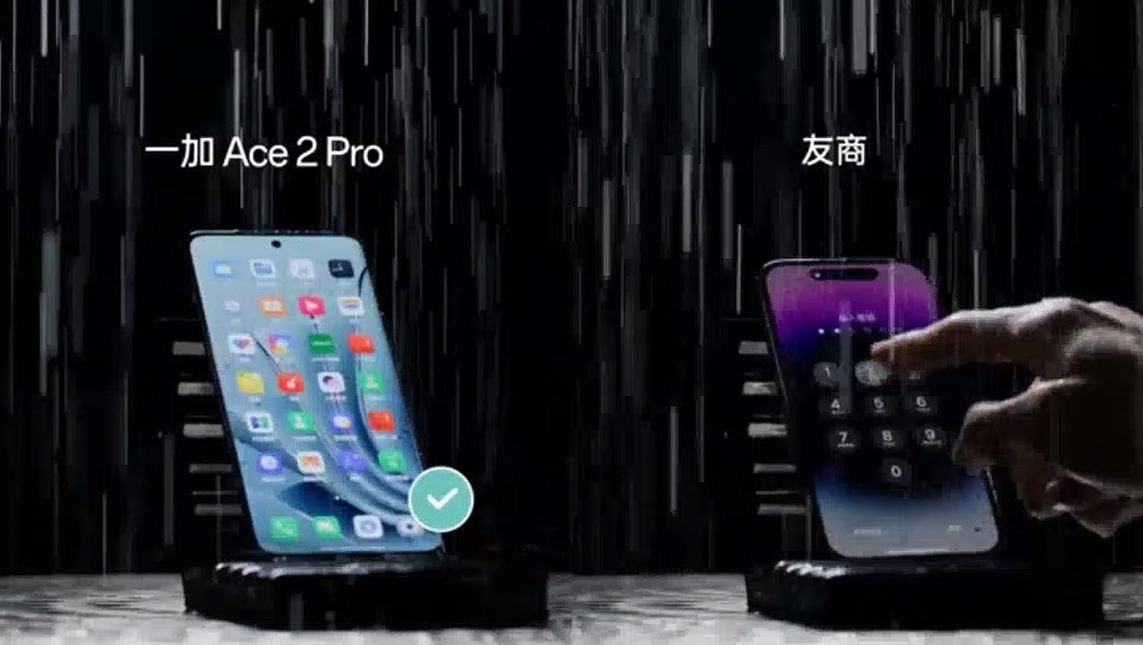 Teste de tecnologia de toque da OnePlus em ecrã molhado