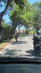 Bike Rider's One-Sided Balancing Act