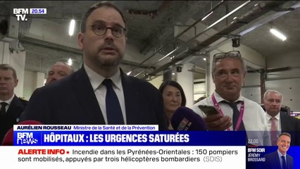 Hôpitaux en tension: le ministre de la Santé, Aurélien Rousseau, "appelle à la responsabilité et à l'appui de tous"