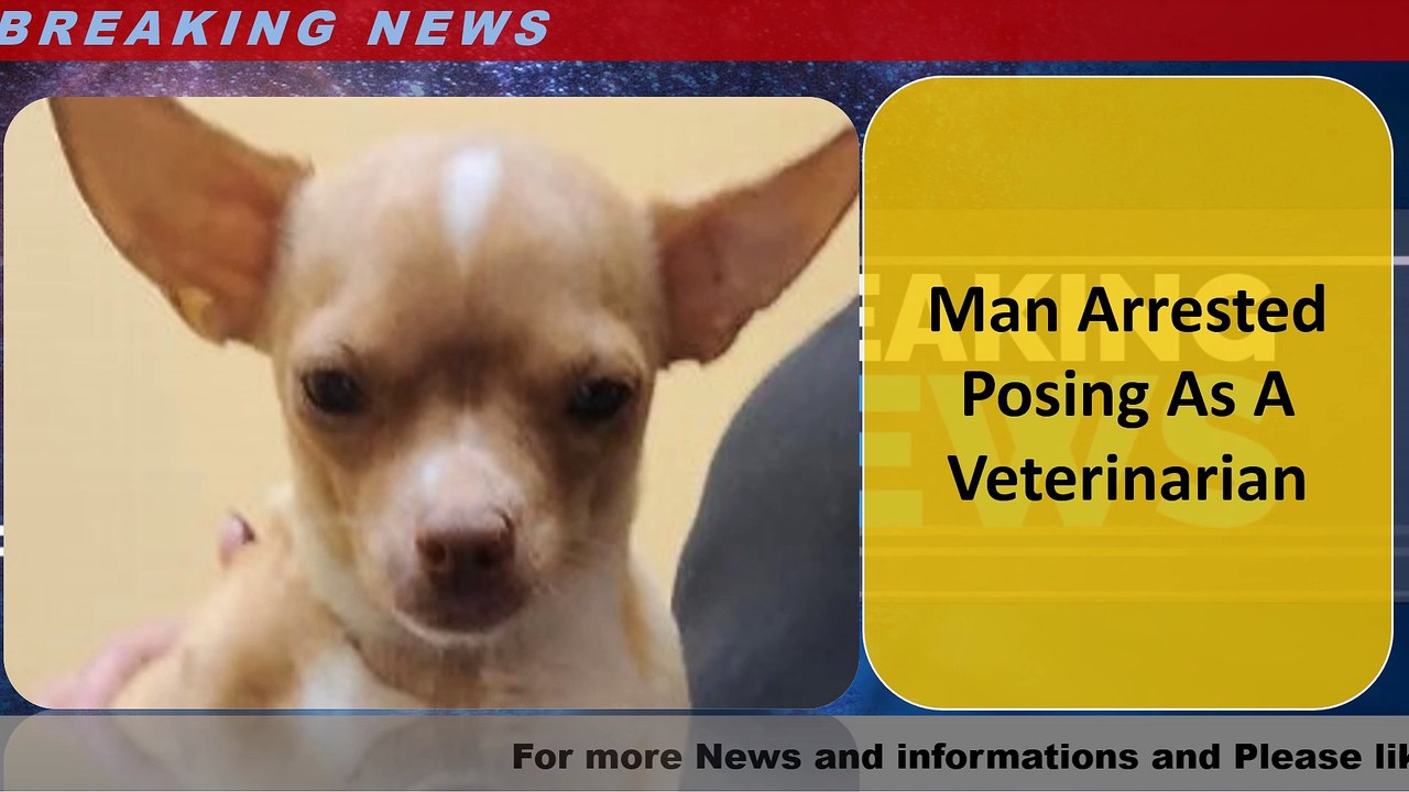 Man Arrested Posing As A Veterinarian