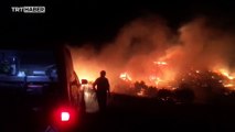 Malatya’da meyve bahçelerinin bulunduğu dağlık alanda yangın