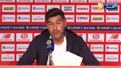 مدرب ليل يشيد بالدخول الموفق لآدم وناس الذي قدم مردود جيد