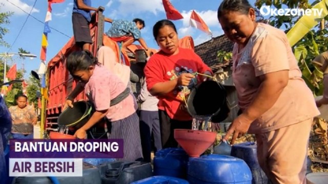 Musim Kemarau, Warga Boyolali Berebut Droping Air Bersih
