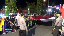 Sambut HUT Kemerdekaan, TNI-Polri Bentangkan Bendera 78 Meter