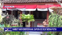 Sambut HUT ke-78 Indonesia, Gapura SD di Bali Dicat Merah Putih