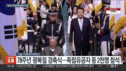 윤대통령, 광복절 축사서 '반국가세력' 거론…"굴복해선 안돼"