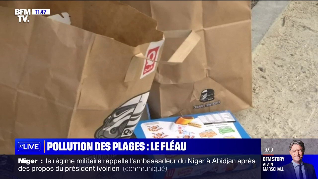 De nombreuses plages françaises sont polluées par les déchets plastiques et les mégots de cigarette
