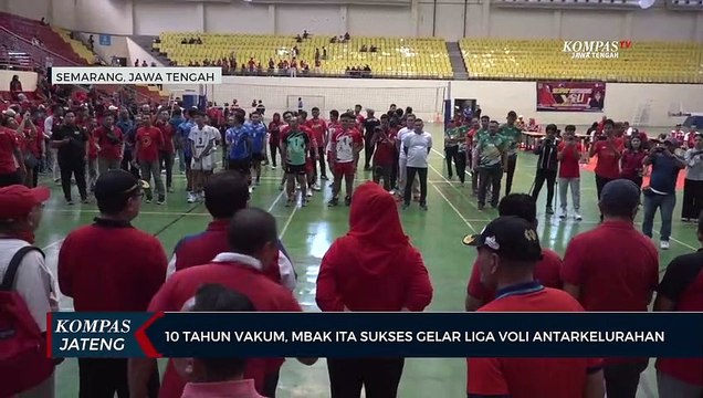 10 Tahun Vakum, Mbak Ita Sukses Gelar Liga Voli Antarkelurahan