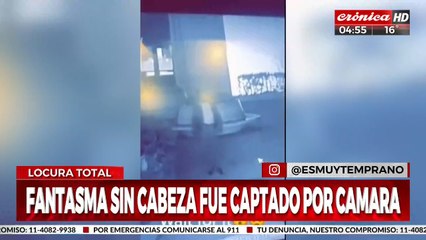 ¡Fantasma sin cabeza quedó captado por las cámaras de seguridad!