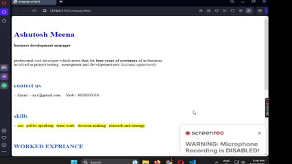 html basic to advance pragrap project 1 simple resume // HTML  Practice Projects for Beginners | 2023