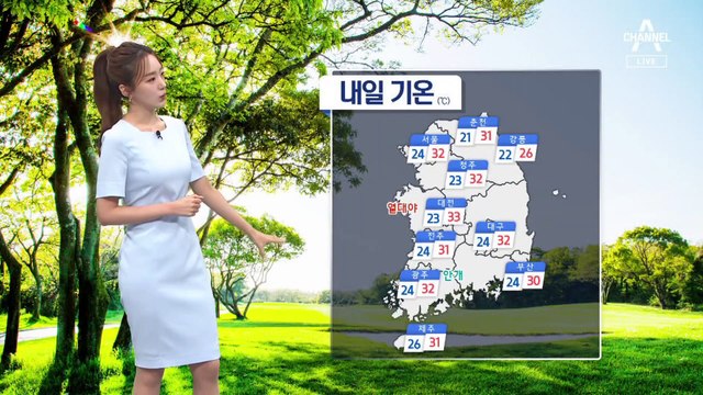 [날씨]당분간 무더위 계속, 서울 32도…내륙 곳곳 소나기