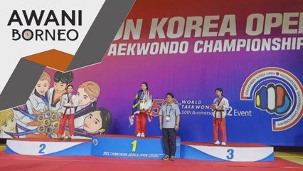 Dua atlet Sarawak rangkul emas pada kejohanan taekwando di Korea