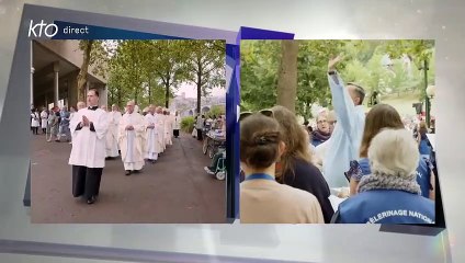 15 août 2023:  La messe de l'Assomption débute sur la prairie du Sanctuaire de  @lourdes_france . La célébration est présidée par Mgr Celestino Migliore, nonce apostolique en France.