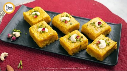 Mango Coconut Fudge Barfi Recipe by Food Fusion