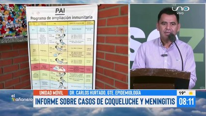 Informe sobre casos de coqueluche y meningitis