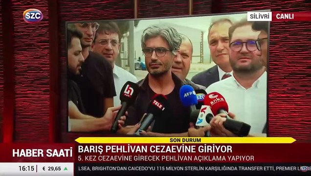 Barış Pehlivan beşinci kez cezaevine girdi