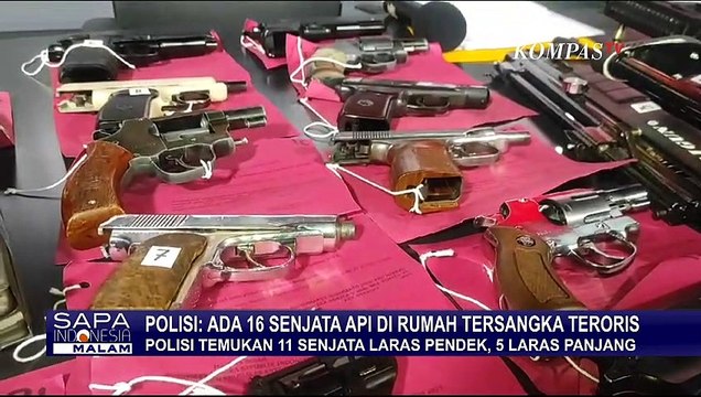 Densus 88 Temukan 16 Senjata Api di Rumah Tersangka Teroris DE