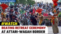 77th Independence Day: Beating retreat ceremony at the Attari-Wagah border | Watch | Oneindia News
