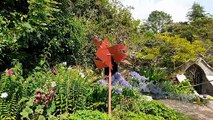 Moving sculptures at Upton Castle Gardens, Pembrokeshire