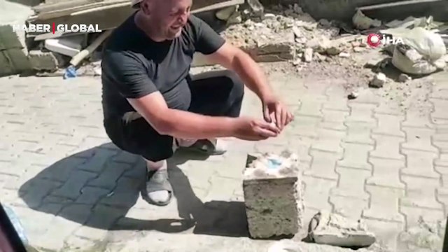 Kahramanmaraş'ta bir vatandaş taş üzerinde yumurta pişirdi