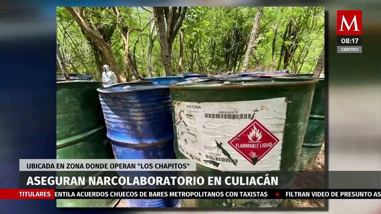 Aseguran narcolaboratorio de metanfetaminas en territorio de 'Los Chapitos', en Culiacán