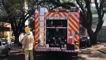 Bombeiros combatem incêndio em restaurante no Centro de Cascavel
