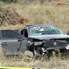 Takla atan araçtan uyuşturucu fışkırdı