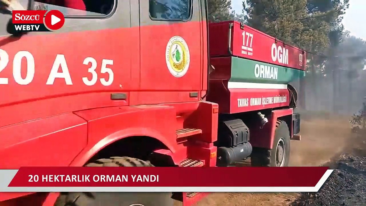 Denizli’de çıkan orman yangını kontrol altına alındı, 20 hektarlık alan yandı