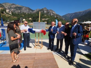 Réouverture du bassin biologique détruit par la tempête Alex à Roquebillière
