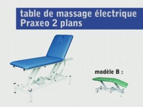 Table de massage kiné praxeo 2 plans chez NMmedical