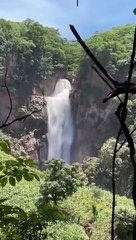 Espectacular: graban cascada “Chorrera” en Santa Bárbara