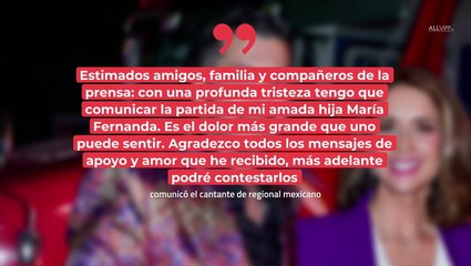 Muere hija de Luis Ángel "El Flaco" tras ahogarse en Mazatlán