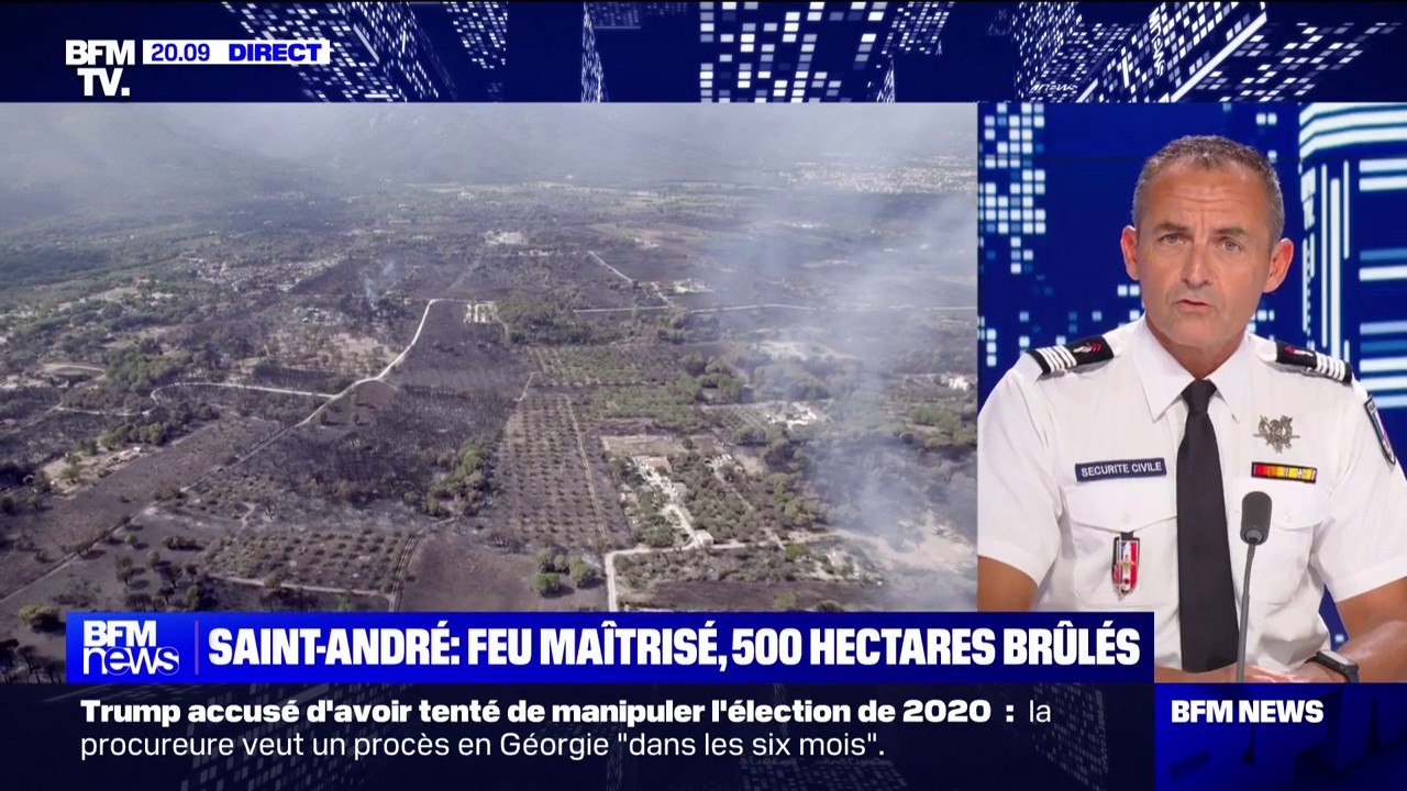 Incendie à Saint-André: "Ce feu de forêt est pour l'instant le plus important que nous avons vécu au cours de la saison", indique le colonel Sébastien Paletti (porte-parole de la Sécurité Civile)