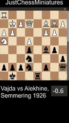 Alekhine wins a Pawn and recovers his piece