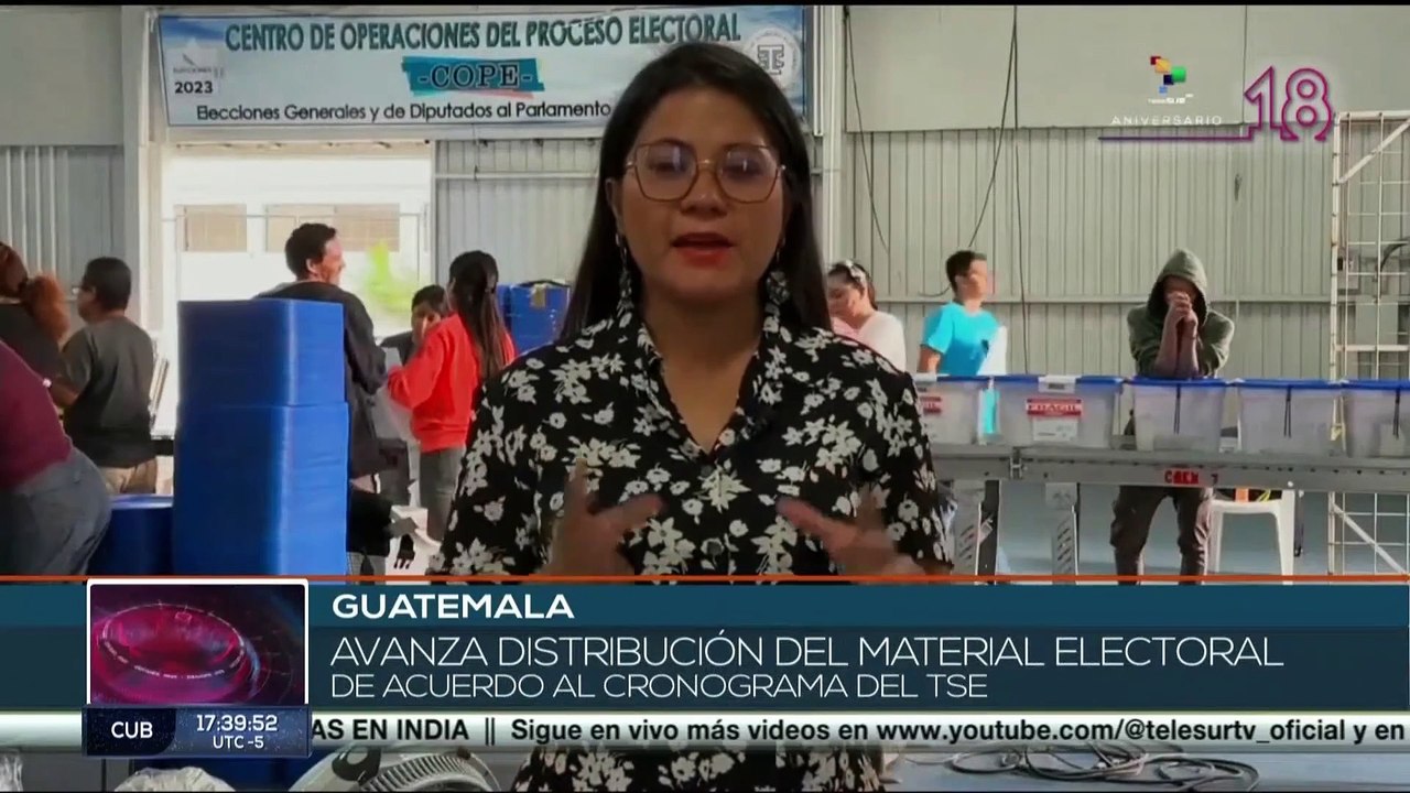 Avanza distribución del material electoral de acuerdo al cronograma del TSE en Guatemala