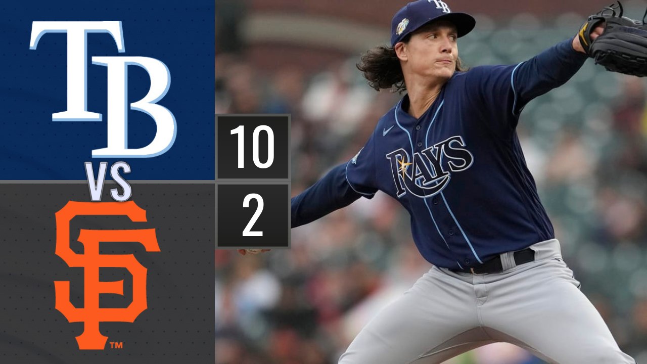 Resumen Rays de Tampa Bay vs Gigantes de San Francisco MLB 14-08-2023