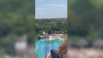 Terrifying moment Europa-Park riders get stuck as mobile pool and diving platforms collapse