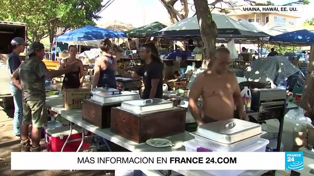 Voluntarios en Lahaina, Hawái, ayudan a los afectados por los incendios forestales