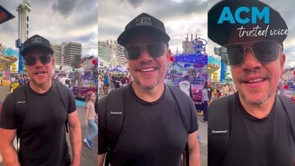 Matt Damon spotted at The Ekka in Queensland