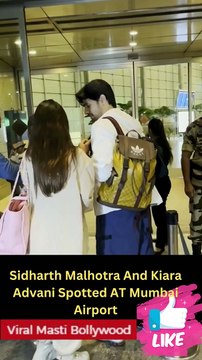 Sidharth Malhotra And Kiara Advani Spotted At Mumbai Airport Viral Masti Bollywood