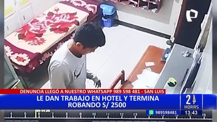 Sujeto consigue trabajo con triste historia y termina robando S/2 mil 500