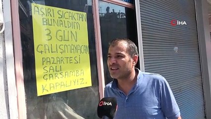 Adanalı fırıncı sıcaktan bunalıp dükkanını 3 günlüğüne kapattı