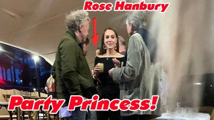 Kate wears simple and youthful outfits when attending Houghton Music Festival with Rose Hanbury