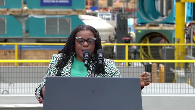 ‘I think I messed up’: Moment US representative mistakenly introduces Joe Biden at Milwaukee factory