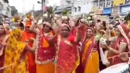 मंदसौर: अच्छी बारिश की कामना को लेकर निकाली गई कावड़ यात्रा