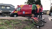 Ciclista fica ferido ao se envolver em acidente de trânsito no Periolo