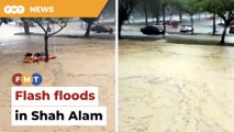 Heavy rain causes flash floods in Shah Alam