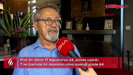 Download Video: Prof. Dr. Görür 17 Ağustos’un 24. yılında uyardı! '7 üzeri olma olasılığı yüzde 64'