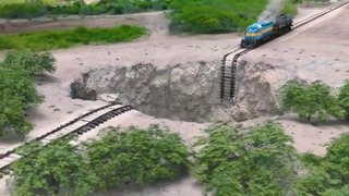 Train Vs Giant Pit | MrBeast
