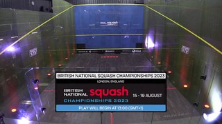 British National Squash Championships Round 1 Perry v Mead